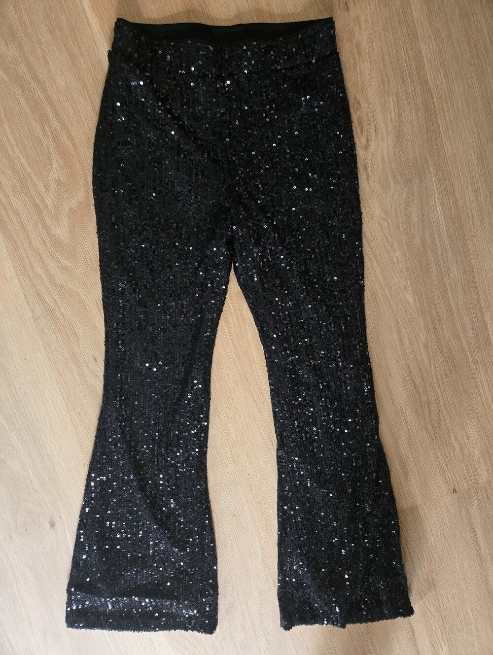 art class Black Sequin Girls Stretch Boot Cut Pants